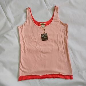 NWT Matilda Jane Light Peach Coral Lined Tank Top -Summer Beach Resort Vacation